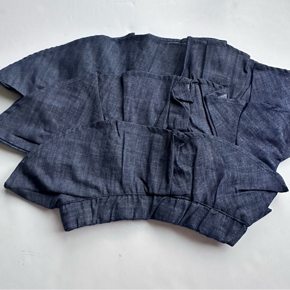 RuffleButts Ruffled Denim Bow Skirt - Picture 2 of 4